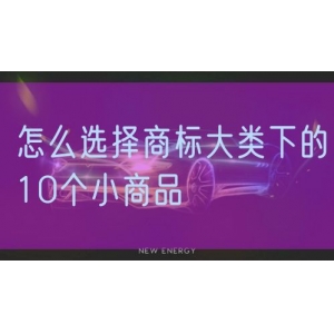 怎么选择商标大类下的10个小商品